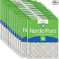Nordic Pure 20x25x1 (Actual Size: 19 1/2 x 24 1/2 x 3/4) Pleated MERV 13 Air Filters 24 Pack