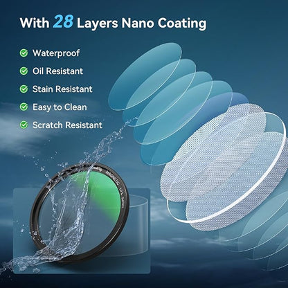 SmallRig 52mm Magnetic Circular Polarizers Filter, HD Optical Glass 28 Layer Multi Nano Coated Circular Polarizing Filter Magnetic CPL Ultra Slim Frame/Waterproof/Scratch Resistant - 4216