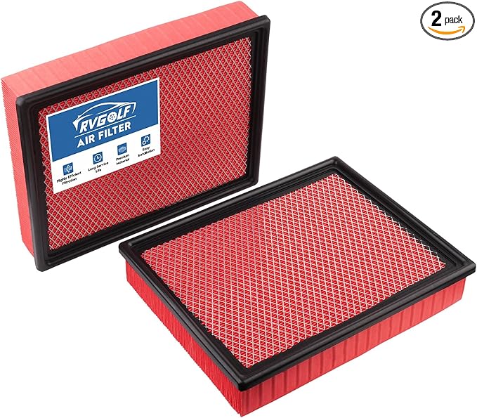 2PCS Engine Air Filter Fit for Silverado 1999-2019, Suburban 2000-2019, Tahoe2000-2019, Sierra1999-2019, Yukon 2000-2019 Air Filter Replacement Engine Filter Accessories# CA8755A