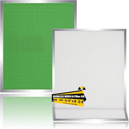 SV66133 HRV Air Exchanger Filter Kit 10-3/4" x 8-3/4" 2 Packs MERV-8 Washable Compatible with Broan Nutone AI series Replacement VM. AVS Air Exchangers Fites and V.EE ERV 130 Air exchanger