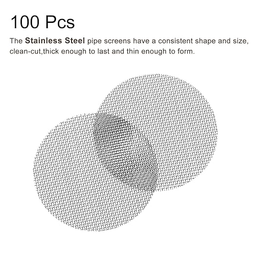 MECCANIXITY Pipe Screen Stainless Steel Screens, 1 Inch (25.4mm) Diameter for Pipe Filter, Pack of 100