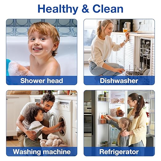 SimPure Whole House Water Filter System, 3-Stage Clear Home Water Pre-Filtration with Carbon Sediment and GAC Filters, Reduce Odor, Chlorine, Taste, Iron, 1" NPT Brass Port, BPA Free (DB20P-3)