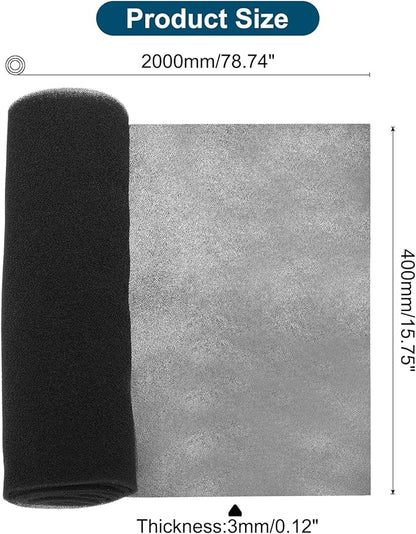 PATIKIL 79" x 16" x 0.1" Air Conditioner Filter Replacement, 2Pcs Washable Reusable Cut to Fit Foam Filter Air Filter for RV AC Vent Window Purifiers Computer, 40PPI