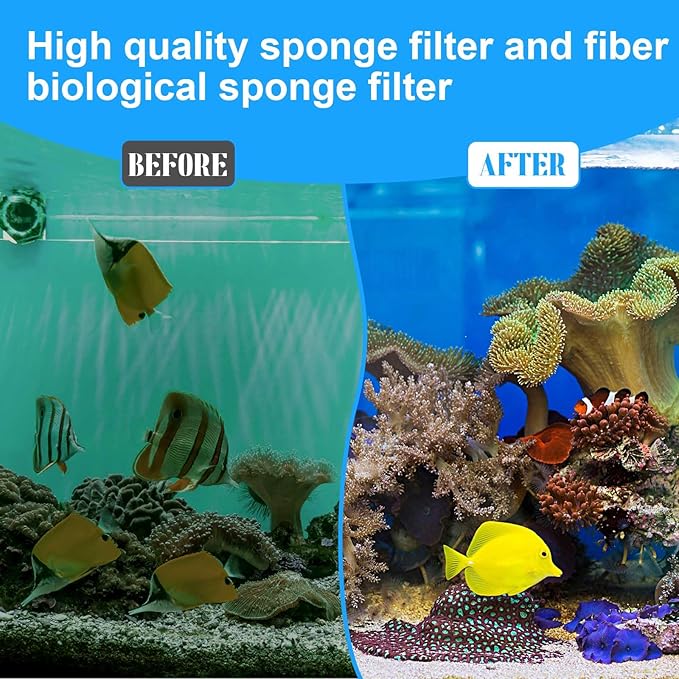 26 Pcs Aquarium Filter Media Kit Compatible with Fluval C2 (30 Gal) Power Filter, 6 White Foam Sponge Pad, 6 Poly Foam Pads, 6 Bio-Screen, 6 Activated Carbon, 2 Pack 3.5 oz/100g Ceramic Ring