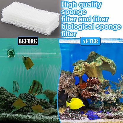 Maxcheck 10 Pcs Biological Filter Screens Bio-Screen Pad Filter Pad for Aquarium Filtration System(Compatible with C2)