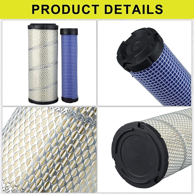 11013-7044 11013-7045 Outer Inner Air Filter for Kohler 25 083 01-S 25 083 04-S 841497 821136 M131803 M131802 Kawasaki 11013-7020 11013-7019 AF25552 AF25551