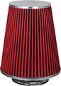 Mortar Aftermarket Auto Air Filter - Car Enthusiast Class Universal Cold Air Intake Gulps in More Air for More Engine Power & Passionate Induction Sound, 8-In-Long, Flange ID 3.5 In, Red