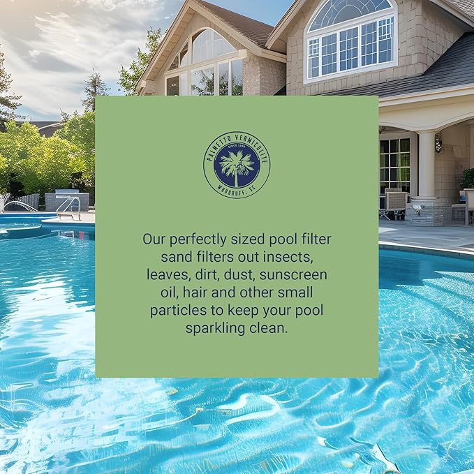 Palmetto 5 Pack Pool Filter Sand, Clean and Clear Water, Natural Sand for Residential and Commercial Pool Sand Filter Pumps, 50 Pound