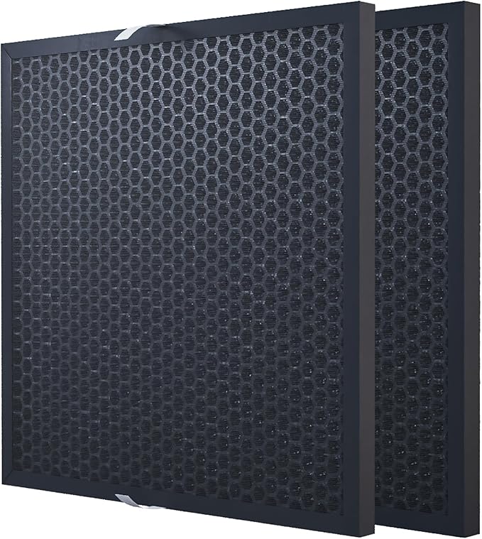 Waykar Activated Carbon Filter Replacement – Reduces Odors, Smoke – Compatible with Waykar 550 CFM Air Scrubber (2-Pack)