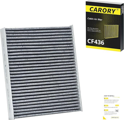 Cabin Air Filter w/Activated Carbon for Subaru Outback (2020-2025), Crosstrek (2018-2023), Ascent (2019-2025), Legacy (2020-2025), Impreza (2017-2023), OE# 72880-FL500, CF12436