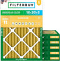 Filterbuy 18x20x2 Air Filter MERV 11 Superior Pet & Allergy Defense (6-Pack), Electrostatic Pleated HVAC AC Furnace Filters Replacement, Made in USA (Actual Size: 17.50 x 19.50 x 1.75)