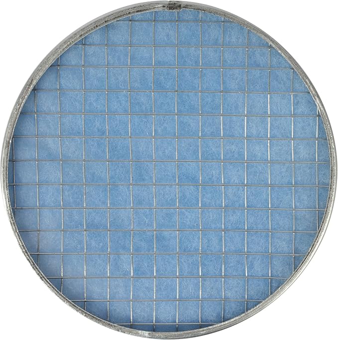 8" Inch Filter Replacement - Round Duct Filter System - G4 Class Filter and Mesh Screen - Dust Collection and Air Purification