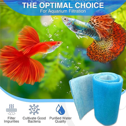 Big Kahuna Aquarium Filter Floss for Fish Tank Filters – Aquarium Filter Pad – 3/4-1 Inch Thick 12 Inch Wide 10 Feet Long - Media Roll for Healthy Water in Freshwater Aquariums or Marine Aquariums