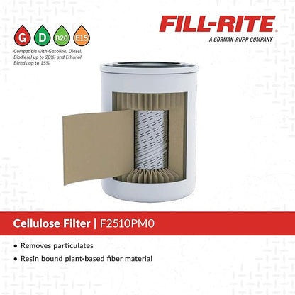 Fill-Rite F2510PM0 1" - 12 UNF 25 GPM (94 LPM) 10 Micron Particulate Spin-On Multi Fuel Filter