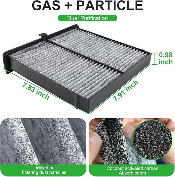 Activated Carbon Cabin Air Filter for Mazda 3 (2019-2025); for Mazda CX-30 (2020-2025); for CX-50 (2023-2025); Replace BDTS61J6X, MP111BDGF, BDGF-61-J6X