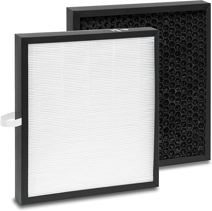 KJ217 Filter Replacement, Compatible with MOOKA KJ217 Smart Large Air Purifier, 3-in-1 H13 True HEPA with High-Efficiency Activated Carbon For Pets Dust Smoke Odor Dander Pollen, 2-PACK