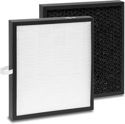 KJ217 Filter Replacement, Compatible with MOOKA KJ217 Smart Large Air Purifier, 3-in-1 H13 True HEPA with High-Efficiency Activated Carbon For Pets Dust Smoke Odor Dander Pollen, 2-PACK