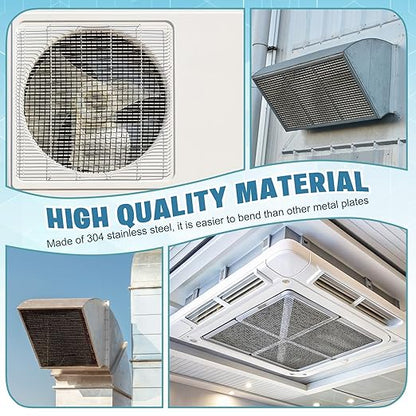 SATINIOR 2 Packs 11.8 x 39.3 Inch 304 Stainless Steel Woven Wire Mesh Fine Screen for Vent, Garden, Cage, Window Screen, Filter, Filtration Cloth, Vent Mesh (5 Mesh)