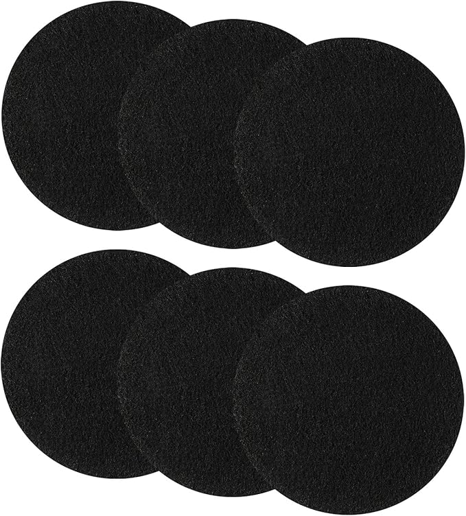 Resinta 6 Compost Bin Filters - Activated Carbon Compost Bin Replacement Filters (6.25 Inches)