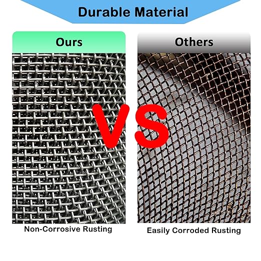 304 Stainless Steel Mesh Screen#30Mesh -Size:15.7"x47.2"(40x120cm), for Home, Garden and Farm. Window or Door Filter, Guards Against Pests Like Mice, Snakes, and Rodents. Easy to Cut and Install.