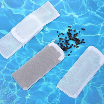 6 Packs Fine Mesh Bag Aquarium Mesh Bag Aquarium Filter Media Bags with Plastic Zipper, 8" x 3" Filter Bags for Fish Tank Pond Fine Resins Activated Carbon