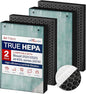 2521/2520 Filter Replacement Compatible with Bissell Air400 Series 24791-3-in-1 True HEPA + Activated Carbon + Pre-Filter by LifeSupplyUSA (2-Pack)