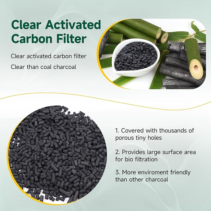 4 Packs 210g Odor Absorbing Activated Carbon Filter Refills for Smart Waste Kitchen Composter, Activated Charcoal Pellets
