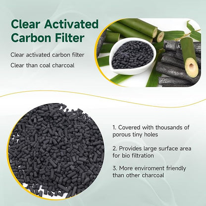 3 Packs 210g Odor Absorbing Activated Carbon Filter Refills for Lomi Smart Waste Kitchen Composter & Eco 5 & Vitamix FC-50-SP Electric Composter, Activated Charcoal Pellets