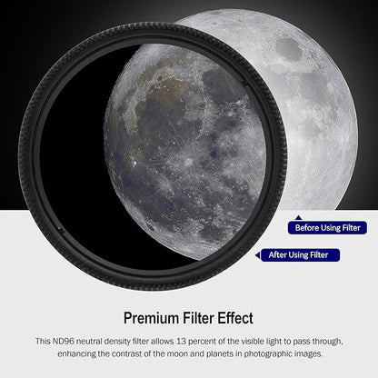Astromania Telescope Filter Set for 1.25 Inch Eyepiece&Astronomical Telescopes, 7 Pcs Telescope Accessories Color Filter Kit Include Red Yellow Green Blue Moon Filters for Planetary Lunar Observation