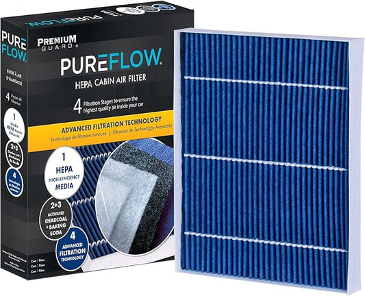 PureFlow HEPA Cabin Air Filter PC99239HX | Fits 2019-2024 Kia Forte, 2021-2024 Hyundai Creta, 2024 Kia K3, 2020-2024 Forte5, 2022-2024 Hyundai Creta Grand, 2017-2020 Elantra
