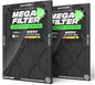 PuroAir MegaFilter - 14x20x1 Air Filter MERV 13 Activated CarbonTech Defense - Heavy Duty 3 Layer Furnace Filters Allergens, Pollen, Dust, Pet Dander, Smoke, Odors - HVAC Air Filter 14x20x1 (2-Pack)