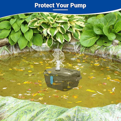 NFESOLAR Small Pond Filter for Outdoor Ponds Fish Tank 50-600 Gallon, Filter Box Protect Submersible Pump with Filter Pads, Bio-Balls and Ceramic Filter Rings N9200