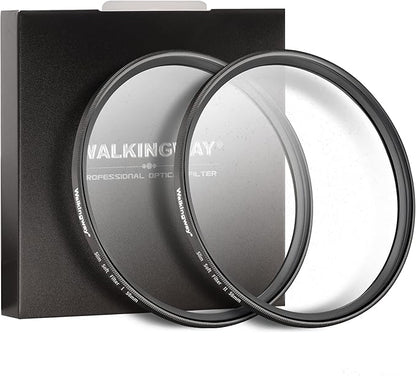 Walking Way 58MM White Pro Mist Diffusion Filter Soft Focus Filter Dreamy Fog Effect Circular Lens Filter Set Softening Diffuser for Digital DSLR Camera and Video 2pcs(Mist 1 and 2)