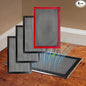 4 Packs Floor Register Vent Cover, 7"x11" Sticky Air Vent Screen Mesh Covers with Non-Magnetic Adhesive PET Gel - Securely Attaches to Plastic, Wood, Stone & More (Black)