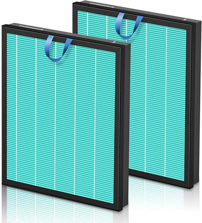 Vital 200S Smoke Remover Replacement Filter for LEVOIT Vital 200S and Vital 200S-P Air Purifier, True HEPA and Activated Carbon Filter, Vital 200S-RF-SR, 2 Pack, Blue
