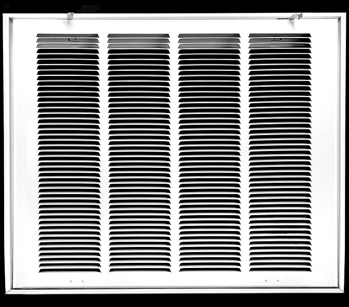 HVAC Premium 22 x 22 Duct Opening Steel Return Air Filter Grille, for 1-inch Filter, Removable Door, Flat Stamped HVAC Vent Cover Grille, Outer Dimensions 24.5 x 24.5