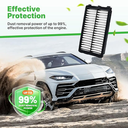 Engine+Cabin Air Filters Set Fit 22-26 Tucson, 21-26 Santa Fe, 20-26 Sonata, 22-26 Santa Cruz, 21-26 Sorento(All not for hybrid) Engine Air Filter Replace Accessories 97133L1000 28113L1000
