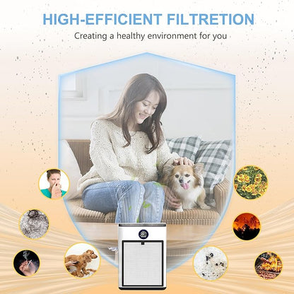 AP303 AP304 Replacement Filters, Compatible with DAYETTE ＆ FRESHDEW Air Purifier AP303/AP304, H14 HEPA Filter with Activated Carbon, 4 Pack (Original Filter)