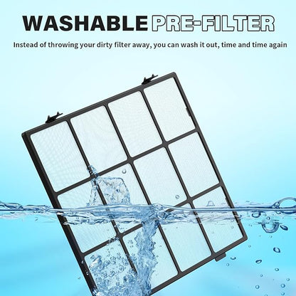 AP-1512HH Washable Pre-filter Set for Coway Airmega AP-1512HH and Airmega 200M Purifier, Includes 2 Washable Pre-filter and 4 Odor Eliminator Carbon Pre Filter