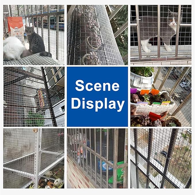 Garden Chicken Wire Animals Enclosure 304 Stainless Steel Woven Wire Mesh Welded Mesh Galvanised Steel Wire Hard and Heat Resisting Wire Mesh Used for Many Projects (Size : L:1.2m-H:1m-1cm)