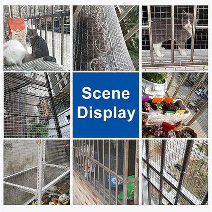 Garden Chicken Wire Animals Enclosure 304 Stainless Steel Woven Wire Mesh Welded Mesh Galvanised Steel Wire Hard and Heat Resisting Wire Mesh Used for Many Projects (Size : L:1.2m-H:1m-1cm)