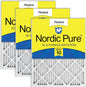 Nordic Pure 16x20x1 (Actual Size: 15 1/2 x 19 1/2 x 3/4) Pleated MERV 10 Air Filters 3 Pack