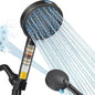 Cobbe Filtered Shower Head with Handheld, High Pressure 7-mode Showerhead with Filters for Hard Water - Remove Chlorine - Reduces Dry Itchy Skin, Patented Paddle Shift Design, Black