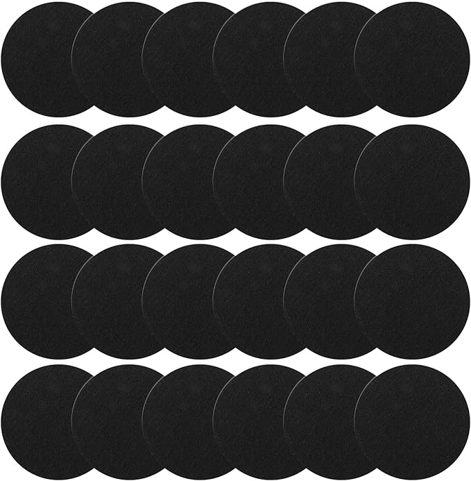 24 Pack Compost Bin Filter, 6.7 Inch Charcoal Filters for Kitchen Compost Bin, Compost Filters for Home Countertop Bin, Replacement Charcoal Filters for Compost Bucket Refill Sets, Round