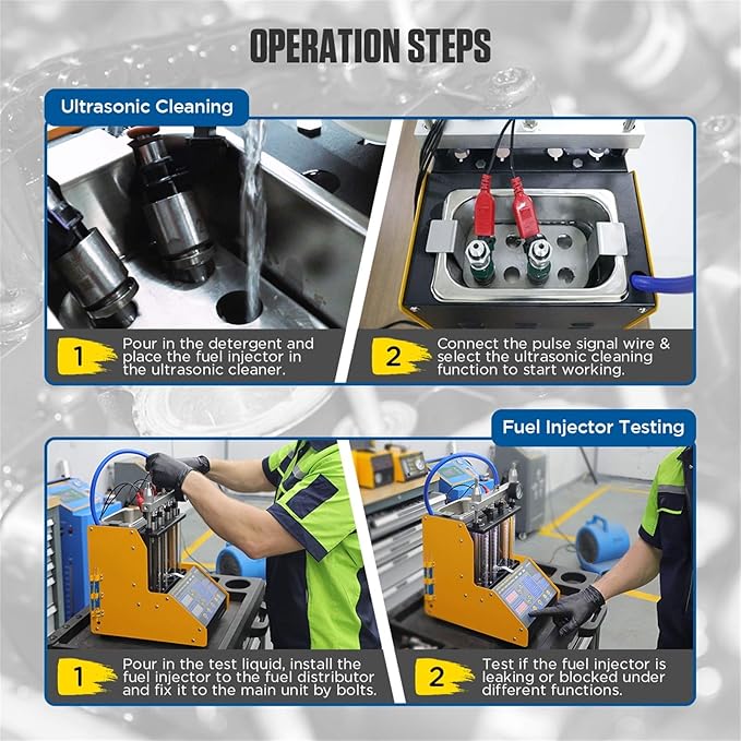 AUTOOL Ultrasonic Fuel Injector Cleaner Tester Support Petrol Motorcycle Automotive Fuel Cleaning