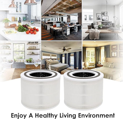 Flintar Core 300 Replacement Filters, Made in Taiwan, Compatible with LEVOIT Core 300-P, Core 300S Air Purifier, 3-in-1 H13 True HEPA Filter Replacement, Core 300-RF, 2-Pack