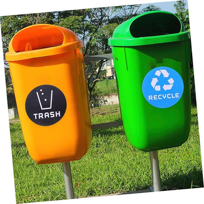 6pcs Decorative Waste Sorting Stickers for Trash Bins Easy to Apply Labels for and Office Settings