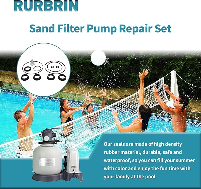 Sand Filter Pump Parts 25013 Repair Set Compatible with Intex Krystal Clear Sand Filter Pump with 25013 Air Release Valve & O-Ring Parts (1 Set)