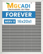 16x20x1 HVAC Furnace Air Filter, Lasts a Lifetime, Washable, Merv 8, the Last HVAC Filter You Will Ever Buy, Breathe Safely at Home or in the Office,Actual Size:15.5x19.5x0.82 Inch)