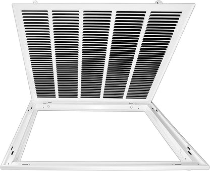 Venti Air 25" X 20" Steel Return Air Filter Grille - Removable Face/Door for 1 inch Filters - HVAC Duct Cover Grill (2-3 Business Day Delivery) [Outer Dimension: 27.5"W X 22.5" H]